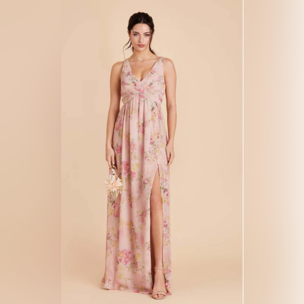 Vintage Pink Floral Birdy Grey Bridesmaid Dress